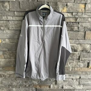 Callaway Men’s Gray Windbreaker Stitching On Sleeve‎ Size XL